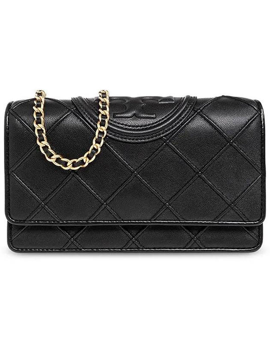 Fleming Soft Chain Long Wallet Bag Black - TORY BURCH - BALAAN 2