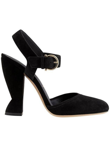 Salvatore Gazania slingback heel black - SALVATORE FERRAGAMO - BALAAN 1