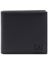 V Logo Signature Half Wallet Black - VALENTINO - BALAAN 2