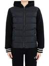 Kids Waffen Patch Padding Mix Zip up Jacket Black 8G00009 89AAF 999 12 14A Adults can wear - MONCLER - BALAAN 3