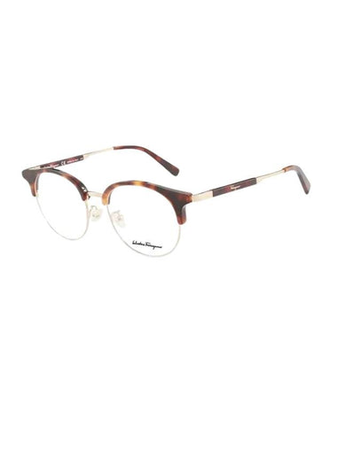 Eyewear Round Eyeglasses Brown - SALVATORE FERRAGAMO - BALAAN 1