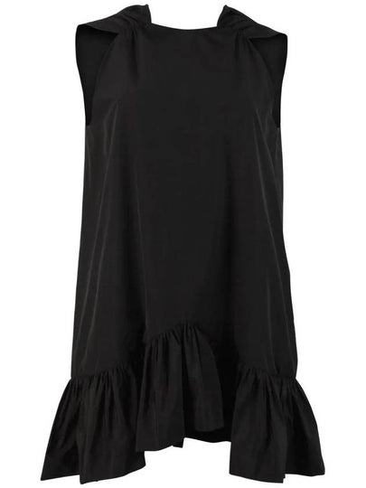 Sleeveless Peplum Short Dress Black - MSGM - BALAAN 2