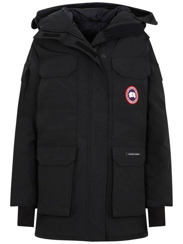 Expedition Logo Hooded Down Parka Black - CANADA GOOSE - BALAAN 2