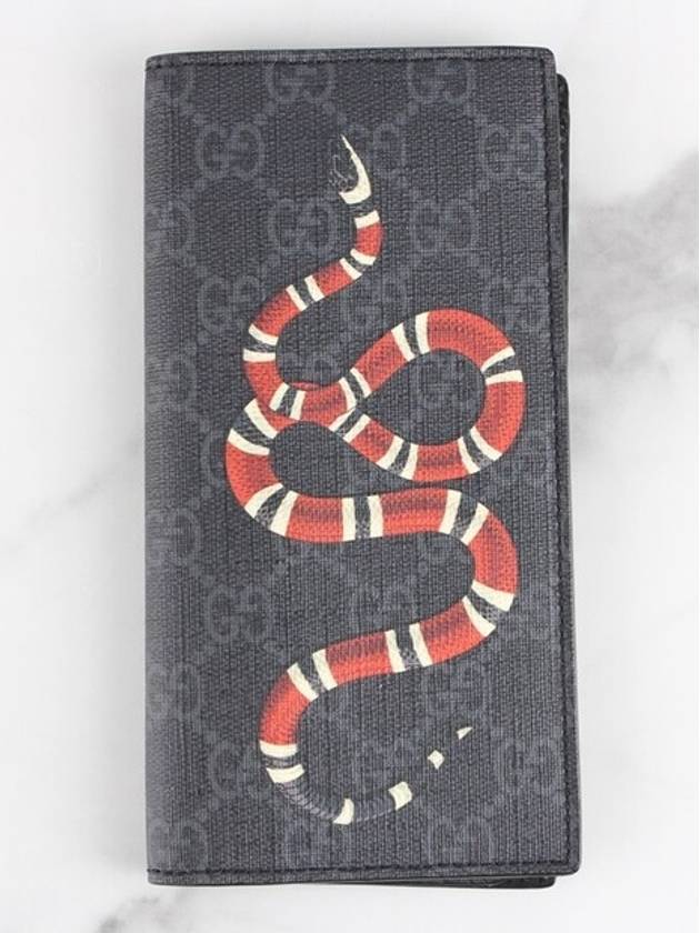 Snake long wallet black - GUCCI - BALAAN 3