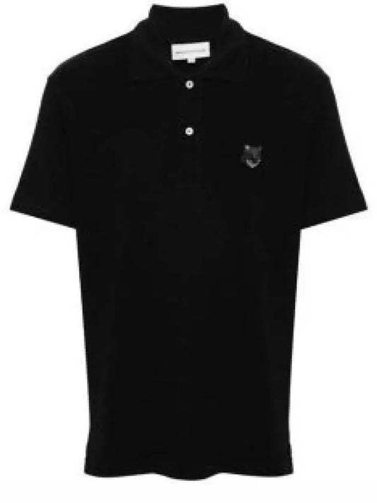 Bold Fox Head Patch Comfort Polo Shirt Black - MAISON KITSUNE - BALAAN 2