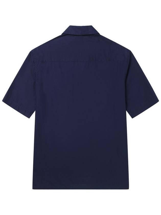 Cotton overfit short sleeve shirt navy - SOLEW - BALAAN 3