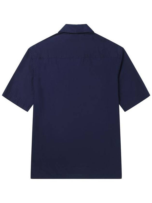 24SS Men's Cotton Overfit Short Sleeve Shirt Navy SWDQECSH01NV - SOLEW - BALAAN 2