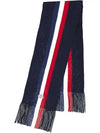 Logo patch stripe jacquard muffler 3C00015 A9575 778 - MONCLER - BALAAN 1