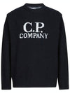 Crew Neck Wool Knit Top Black - CP COMPANY - BALAAN 3