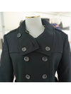 Women s Double Coat 39656311 Black Wool - BURBERRY - BALAAN 2