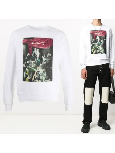 Caravaggio Painting Logo Sweatshirt White - OFF WHITE - BALAAN 2