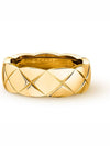 Coco Crush Quilted Motif Small Ring Gold - CHANEL - BALAAN 2