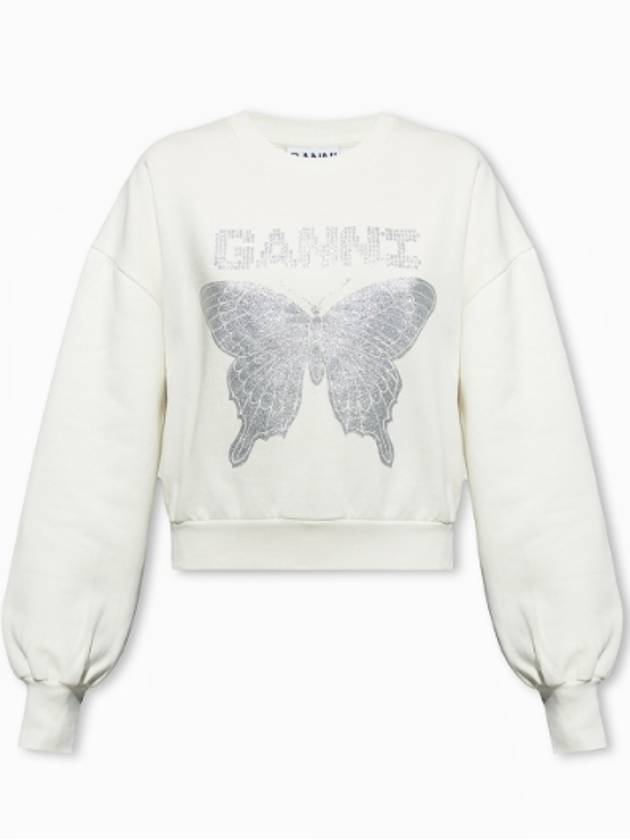 Women's Butterfly Sweatshirt T3365 - GANNI - BALAAN 1