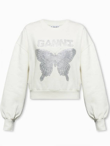 Women's Butterfly Sweatshirt T3365 - GANNI - BALAAN 1