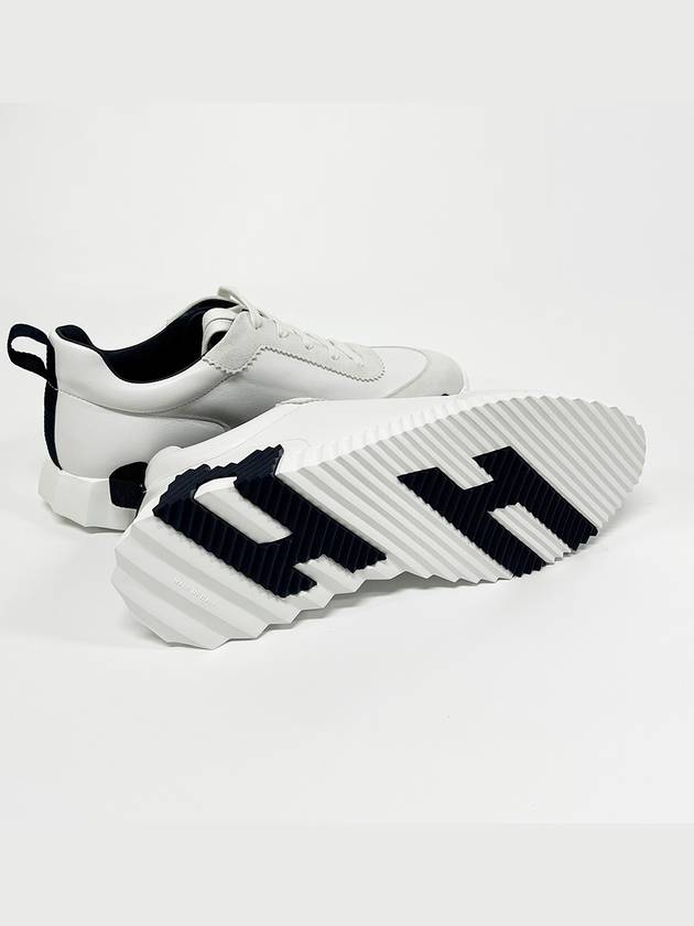 Bouncing Sneakers Calfskin Suede Goatskin Blanc - HERMES - BALAAN 9