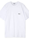 Pocket Logo Short Sleeve T-Shirt White - MSGM - BALAAN 3