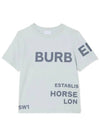 Kids Horseferry Cotton Short Sleeve T Shirt Sterling Gray 8047556 12Y 14Y - BURBERRY - BALAAN 1