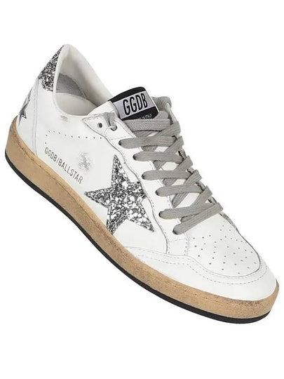 Ball Star Heel Tab Low Sneakers White Silver - GOLDEN GOOSE - BALAAN 2