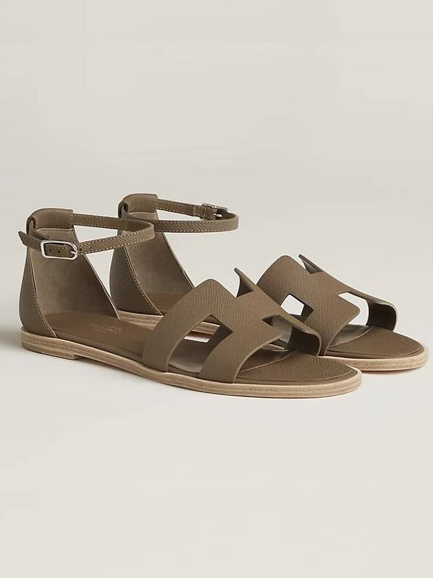 Santorini Sandals Etoupe - HERMES - BALAAN 3