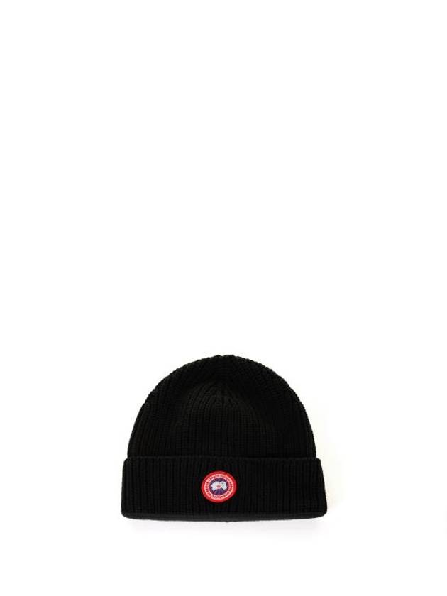 Logo Arctic Disc Rib Beanie Black - CANADA GOOSE - BALAAN 2