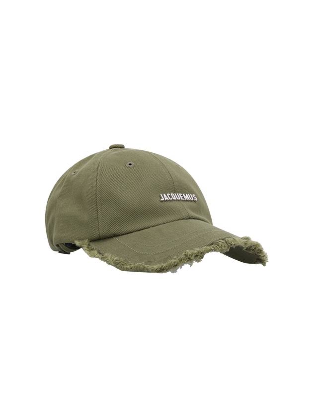 La Casquette Artichaut Fringe Metal Logo Ball Cap Khaki - JACQUEMUS - BALAAN 2