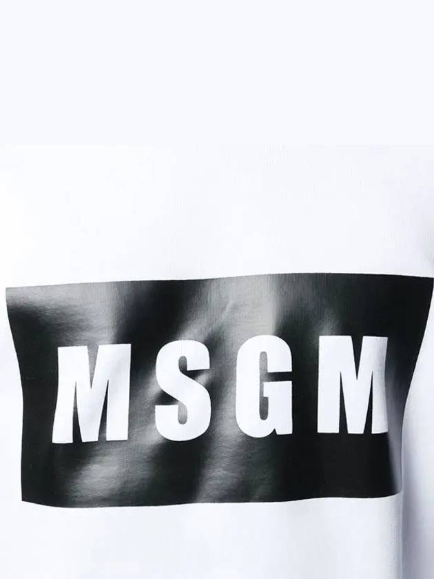 Men's Box Logo Sweatshirt White - MSGM - BALAAN 3