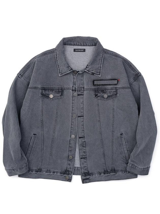 BBD Empty Logo Denim Jacket Dark Gray - BLACKBLOND - BALAAN 2