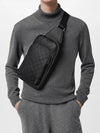 Men's Avenue Logo Patch Sling Bag Black - LOUIS VUITTON - BALAAN 7