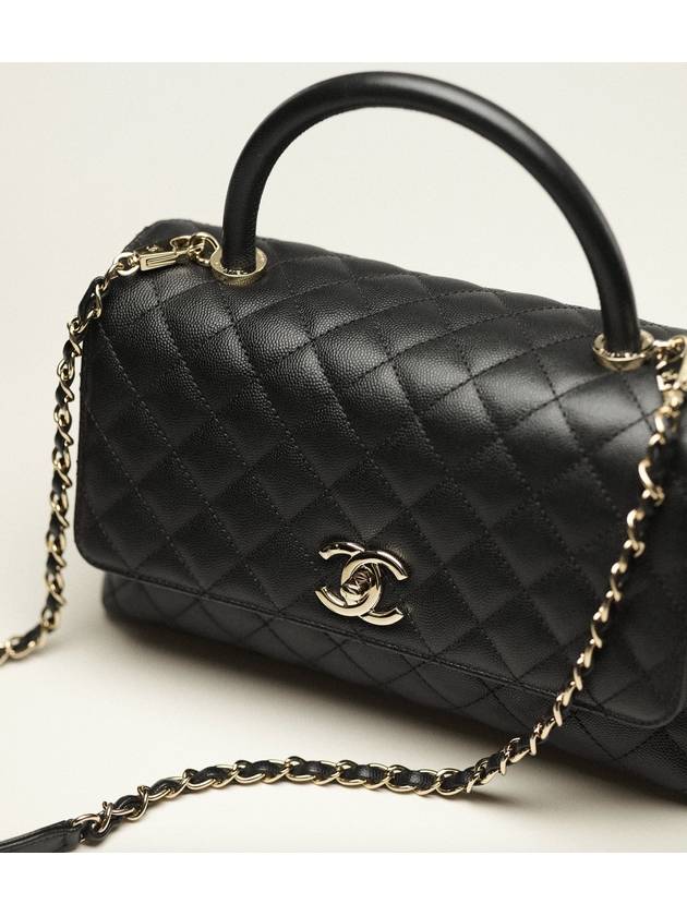 Coco Handle Medium Flap Tote Bag Black - CHANEL - BALAAN 5