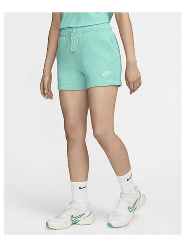 Sportswear Club Fleece Women s Mid Rise Shorts Green Frost White DQ5803 300 699212 - NIKE - BALAAN 1