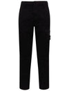 Cotton Canvas Straight Pants Black - STONE ISLAND - BALAAN 2