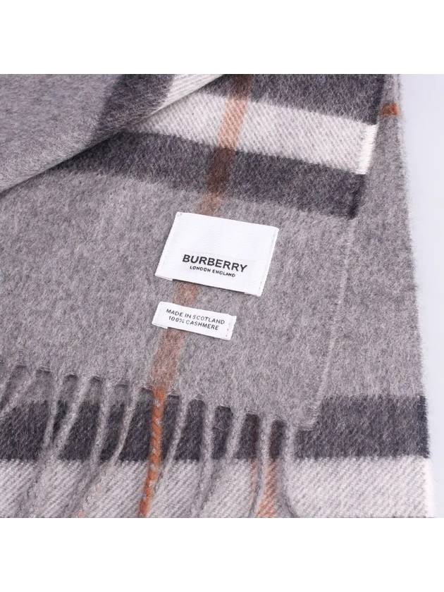 Classic Check Cashmere Scarf Grey - BURBERRY - BALAAN 4