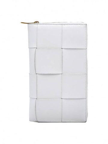 Women s Bottega Veneta 750259 White Cassette Zipper Around Long Wallet gt Gangbuk used luxury goods - BOTTEGA VENETA - BALAAN 1