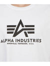 Logo Short Sleeve T-Shirt White - ALPHA INDUSTRIES - BALAAN 9