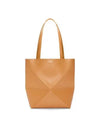 Puzzle Fold Medium Shiny Calfskin Tote Bag Brown - LOEWE - BALAAN 2