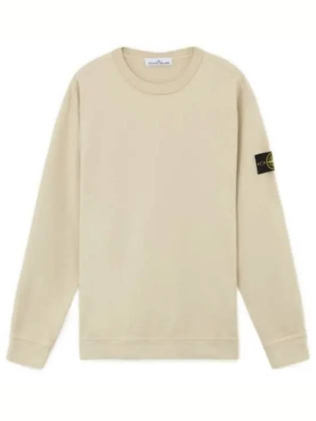 Heavy Cotton Jersey Crewneck Sweatshirt Beige - STONE ISLAND - BALAAN 2