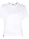 Midweight Jersey Boxy Pocket Short Sleeve T-Shirt White - THOM BROWNE - BALAAN 2