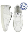 Rockstud Untitled Low-Top Sneakers White - VALENTINO - BALAAN 3