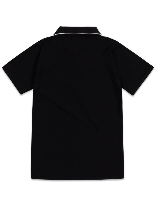 Cold Cooling PK Zip-up Short Sleeve T-Shirt Black MCSS24ST1BK - MACKY - BALAAN 3