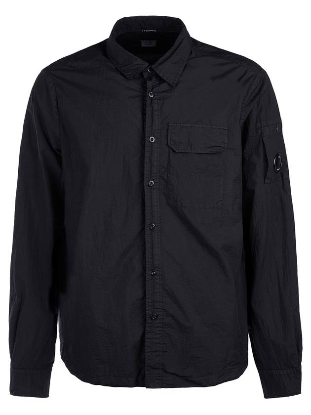 Tylon L Button Long Sleeve Shirt Black - CP COMPANY - BALAAN 2