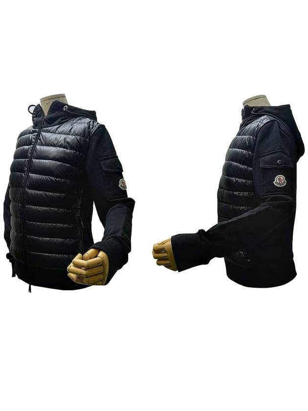 Women's Knit Mix Padded Jacket Black - MONCLER - BALAAN 2