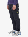 Wappen Patch Cotton Straight Pants Navy - STONE ISLAND - BALAAN 3