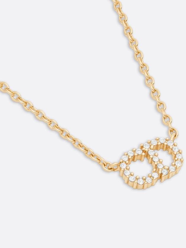 Claire D Rune White Crystal Necklace Gold - DIOR - BALAAN 2