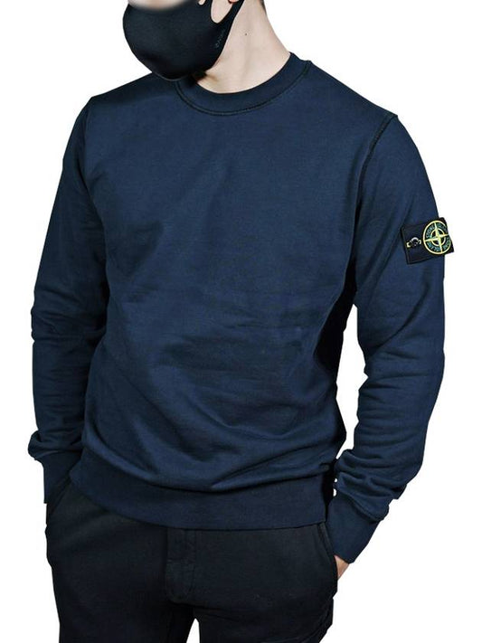 Wappen Patch Crew Neck Sweatshirt Navy - STONE ISLAND - BALAAN 2