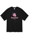 20 count pink strawberry short sleeve tshirt black - RADINEO - BALAAN 1