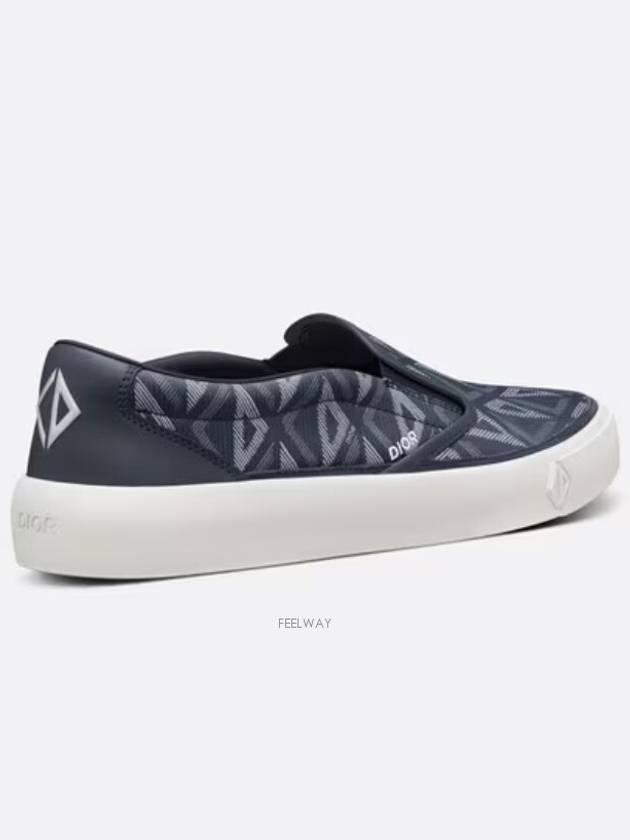 B101 CD Diamond Canvas Smooth Calfskin Sneakers Navy - DIOR - BALAAN 6