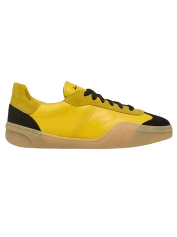 Lace-Up Low-Top Sneakers Yellow - ACNE STUDIOS - BALAAN 1