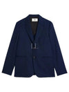 Two Button Blazer Jacket Navy - AMI - BALAAN 2