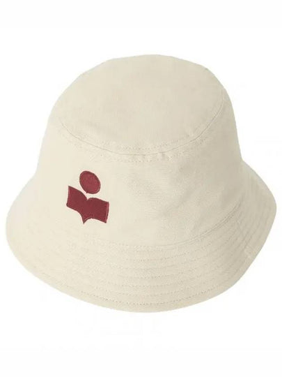 Haley Embroidered Logo Bucket Hat Ecru - ISABEL MARANT - BALAAN 2