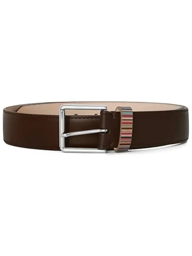 Signature Striped Leather Dark Brown - PAUL SMITH - BALAAN 5